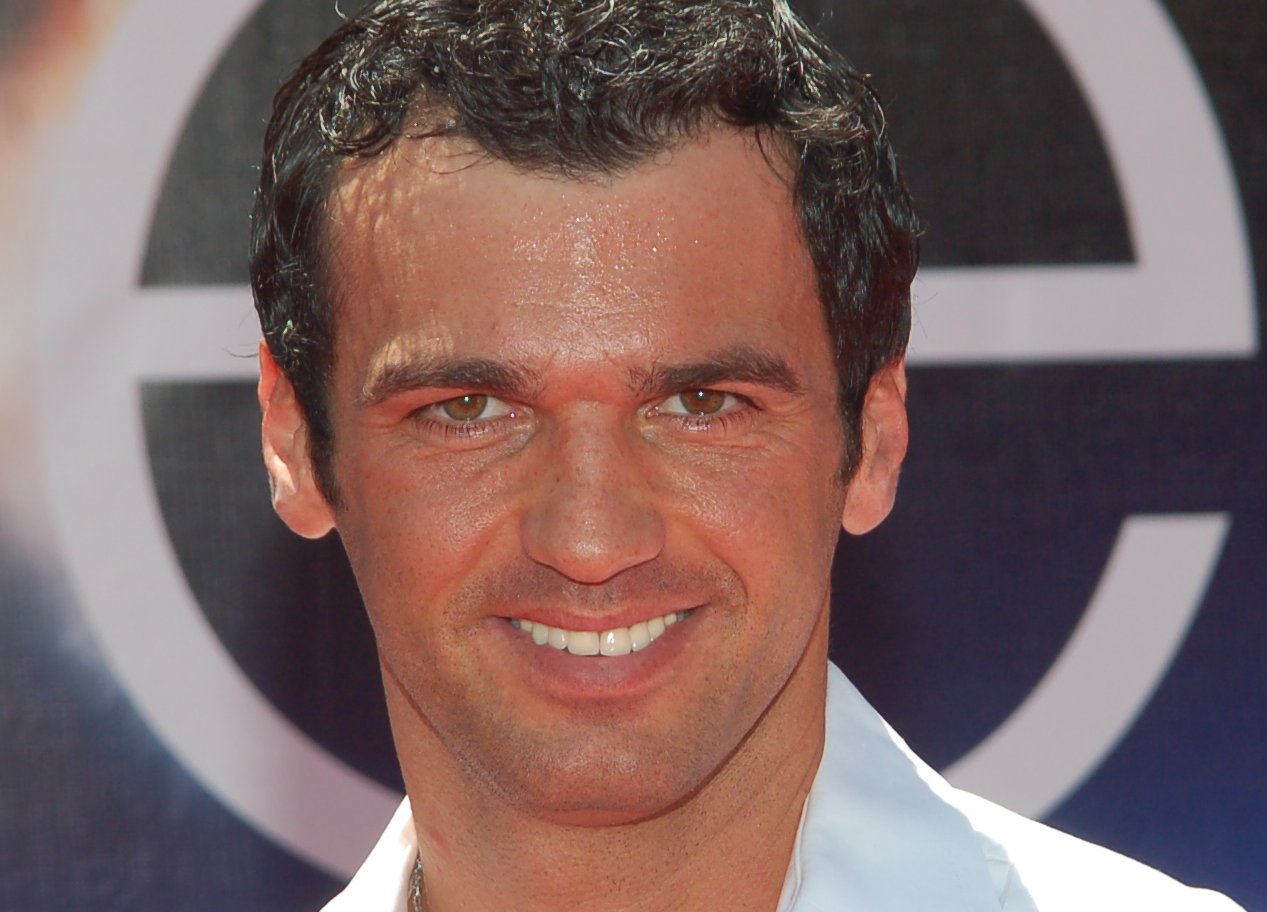 Tony Dovolani in a white shirt