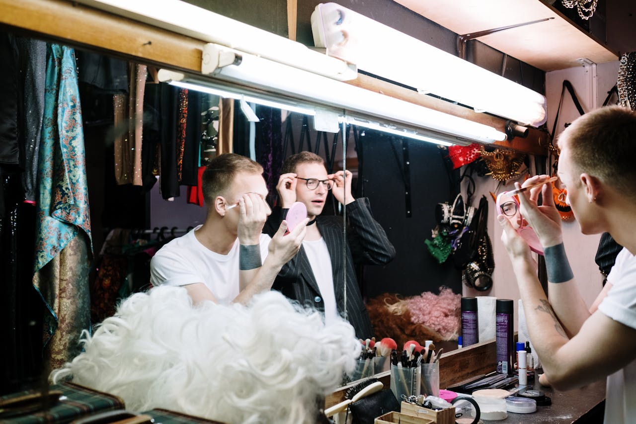 People in a dressing room