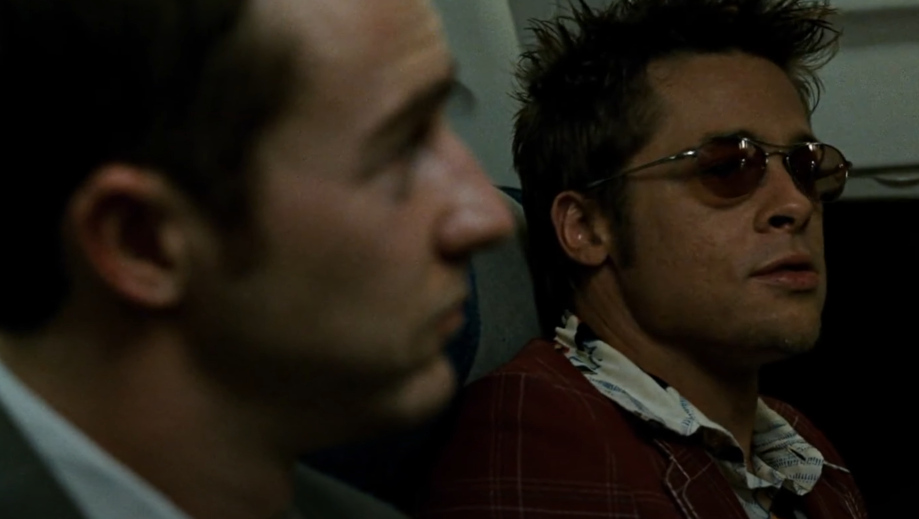 Brad Pitt as Tyler Durden and Edward Norton as Narrator in Fight Club (1999)
