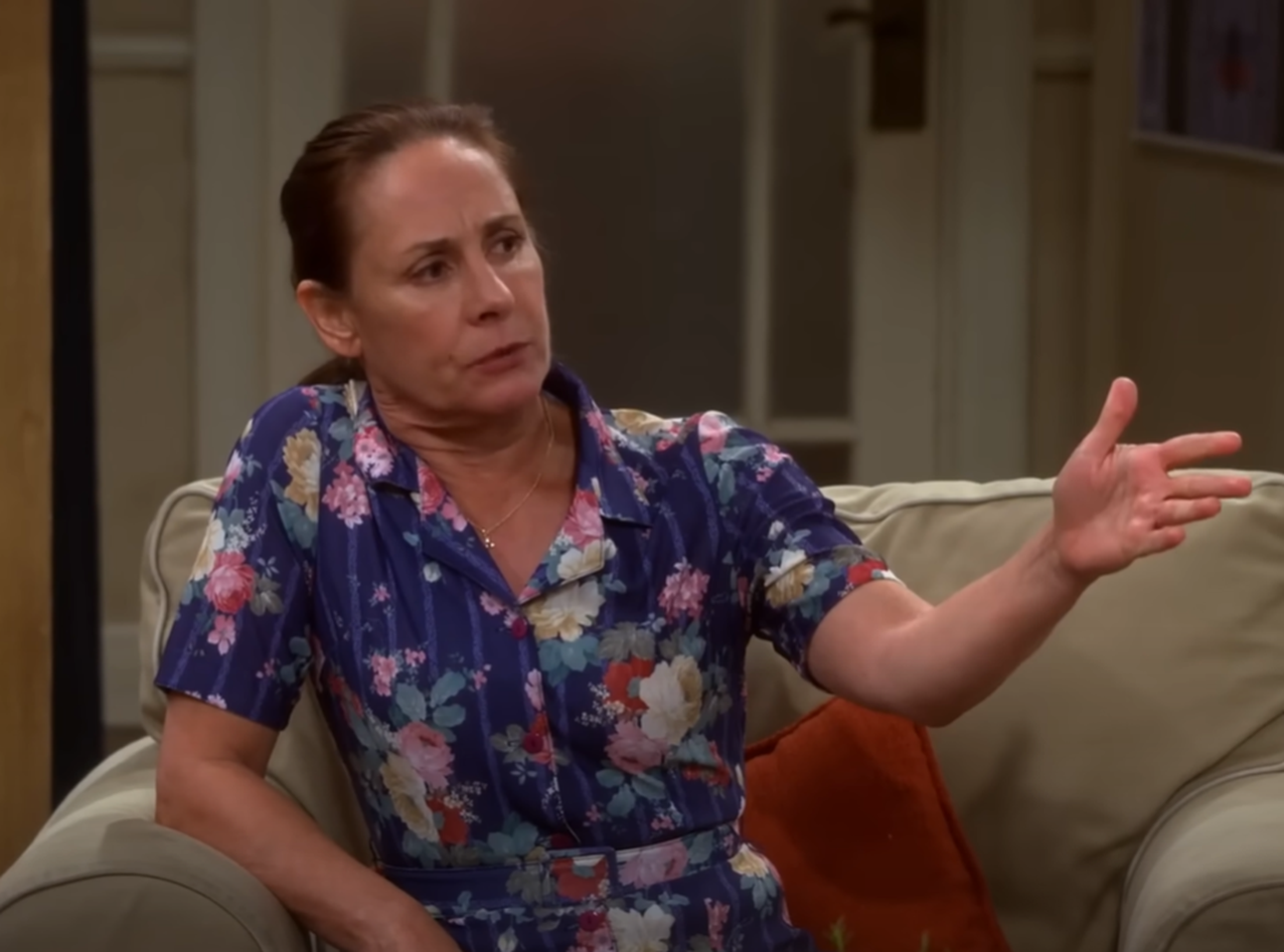 Screenshot of Laurie Metcalf (Mary Cooper) talking from - The Big Bang Theory (2007-19)