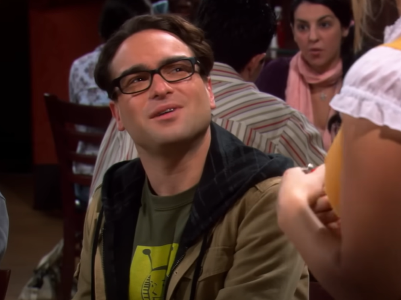 Screenshot of Johnny Galecki looking at side - from The Big Bang Theory (2007-19)