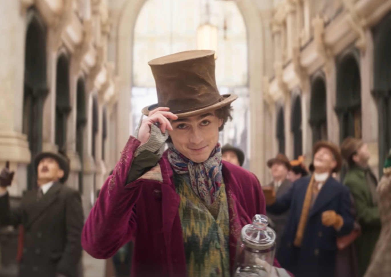 Screenshot of Timothée Chalamet from - Wonka (2023)