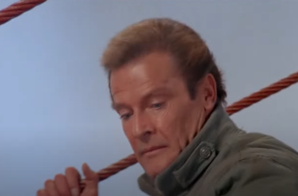 Screenshot of Roger Moore from A View To A Kill (1985)