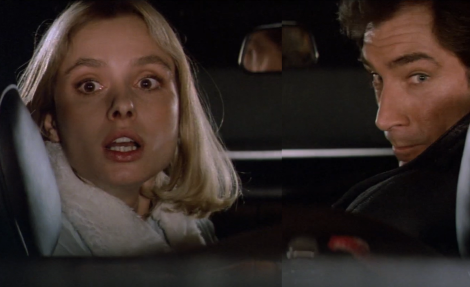 Screenshot of Timothy Dalton and Maryam d'Abo in The Living Daylights (1987)