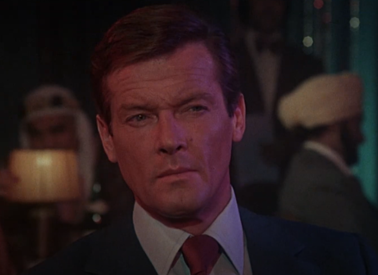 Screenshot of Roger Moore from The Man with the Golden Gun (1974)