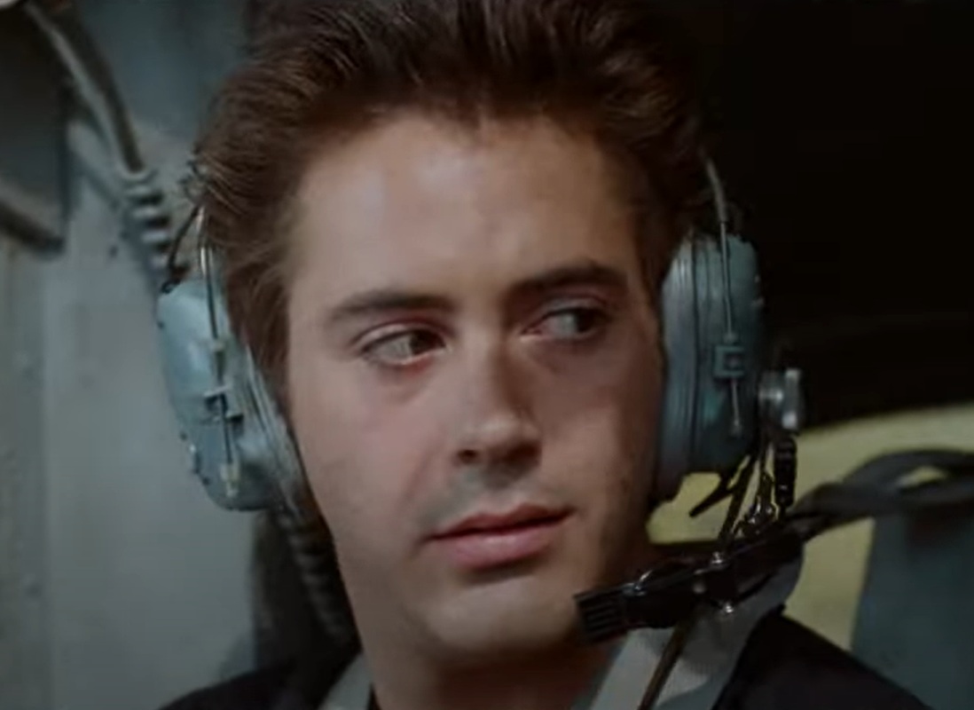 A visually captivating still taken from a pivotal moment in the film Air America (1990)