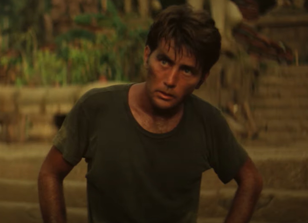 A visually captivating still taken from a pivotal moment in the film Apocalypse Now (1979)