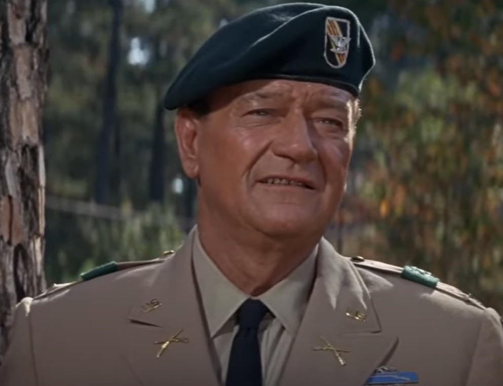 A visually captivating still taken from a pivotal moment in the film The Green Berets (1968)