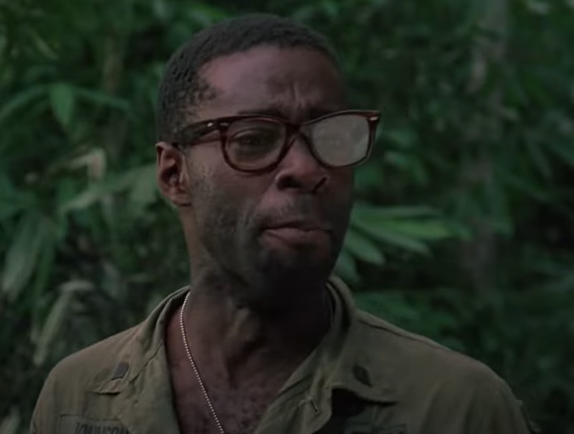 A visually captivating still taken from a pivotal moment in the film Hamburger Hill (1987)