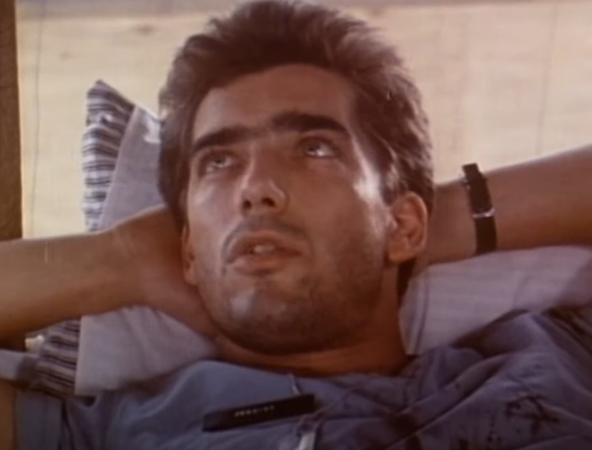 A visually captivating still taken from a pivotal moment in the film Purple Hearts (1984)