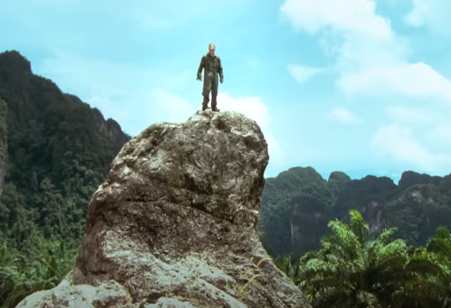 A visually captivating still taken from a pivotal moment in the film Rescue Dawn (2006)