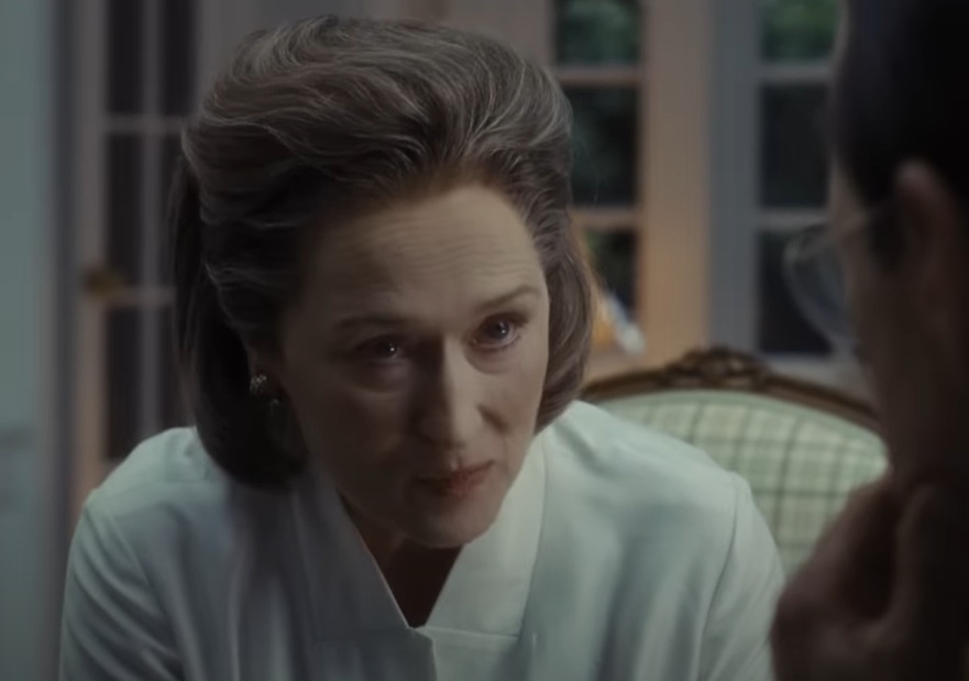 A visually captivating still taken from a pivotal moment in the film The Post (2017)