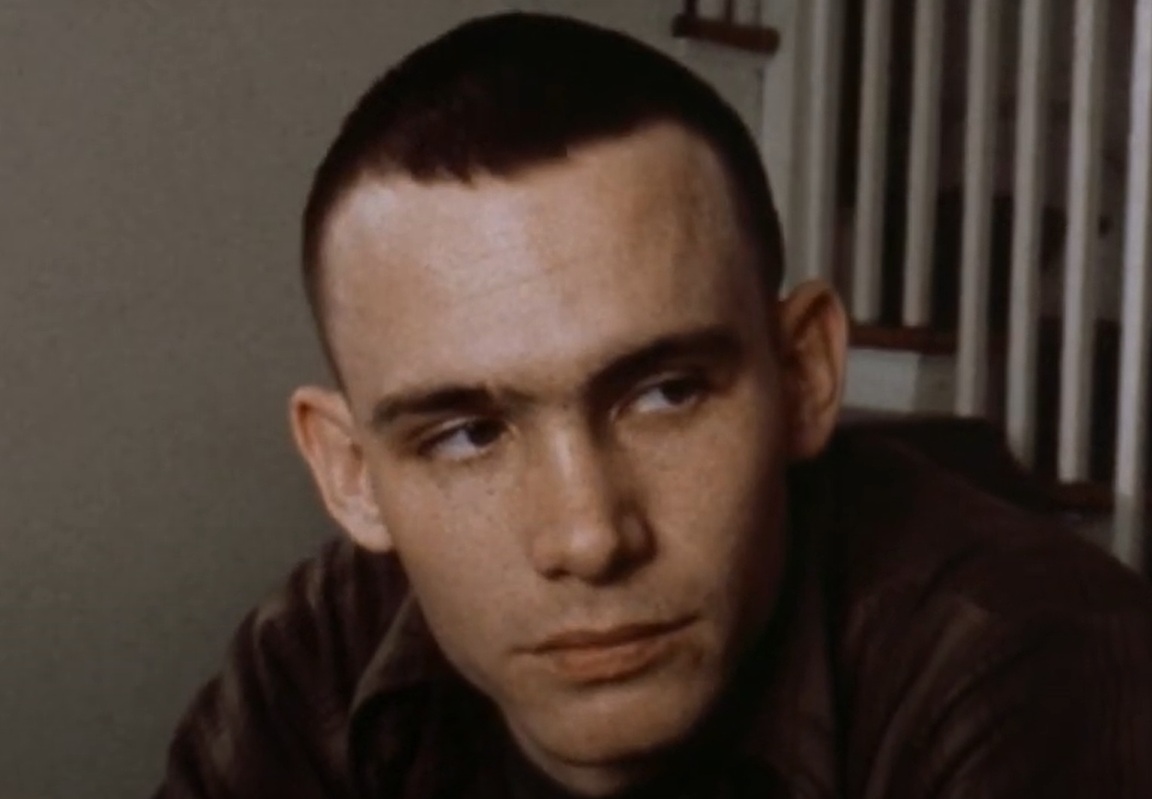 A visually captivating still taken from a pivotal moment in the film The Visitors (1972)