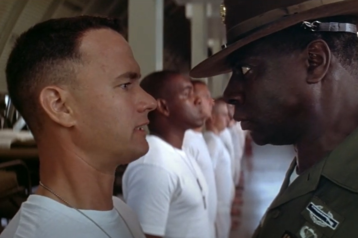 A visually captivating still taken from a pivotal moment in the film Forrest Gump (1994)