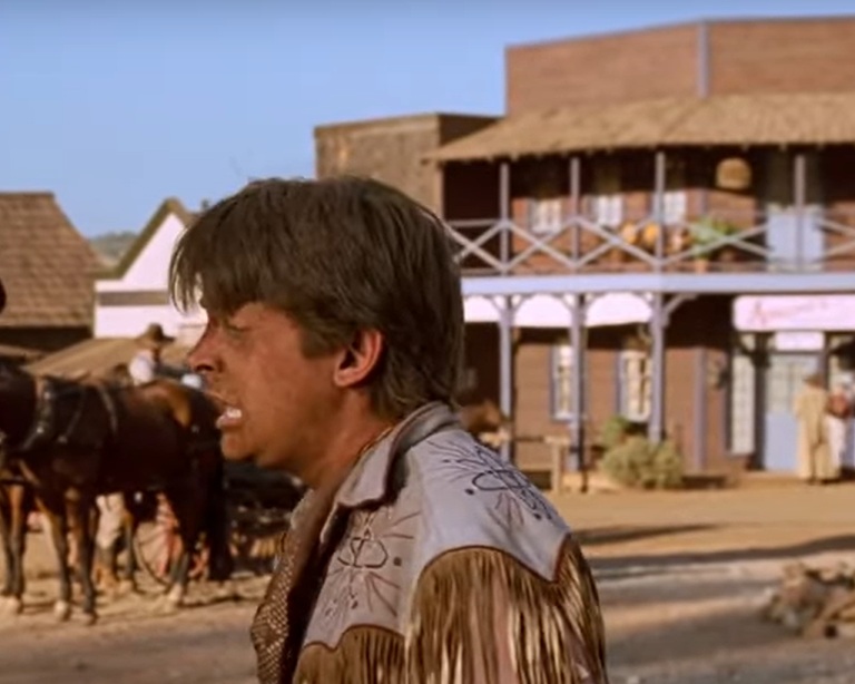 A visually captivating still taken from a pivotal moment in the film Back to the Future Part III (1990)