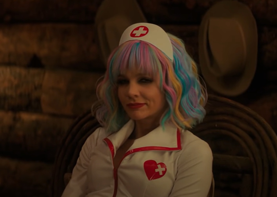 A visually captivating still taken from a pivotal moment in the film Promising Young Woman (2020)