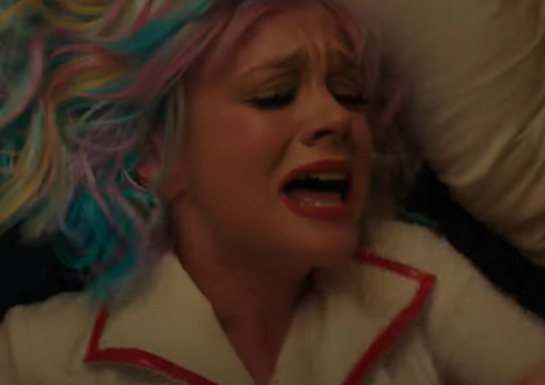 A visually captivating still taken from a pivotal moment in the film Promising Young Woman (2020)