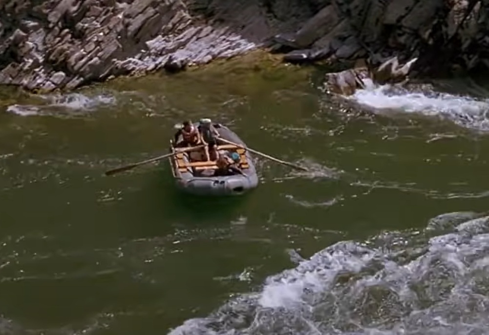 A visually captivating still taken from a pivotal moment in the film The River Wild (1994)