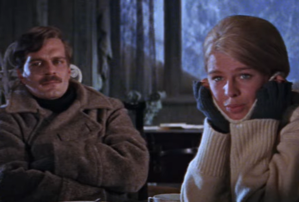 Screenshot of Julie Christie and Omar Sharif  from - MGM, Doctor Zhivago (1965)