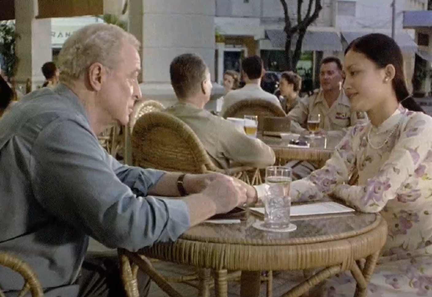Screenshot of Michael Caine and Do Thi Hai Yen from - Heartbreak Ridge (1986)