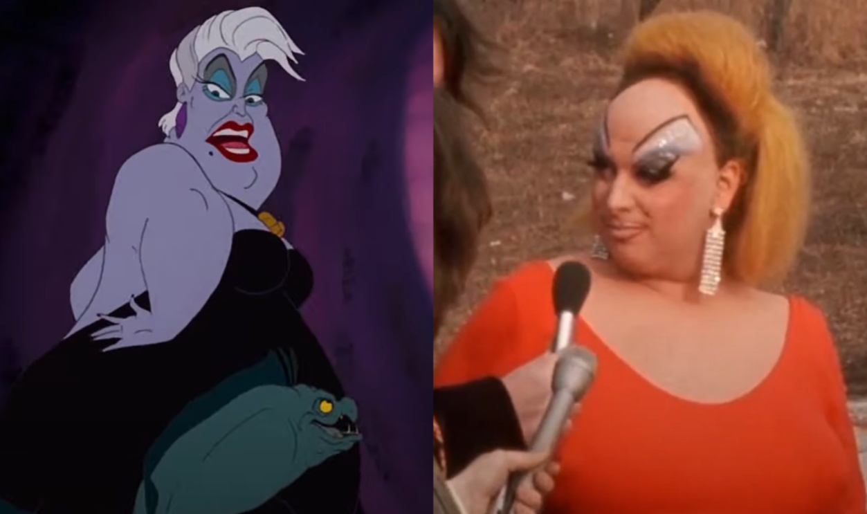 Character Ursula and Harris Glenn Milstead comparison
