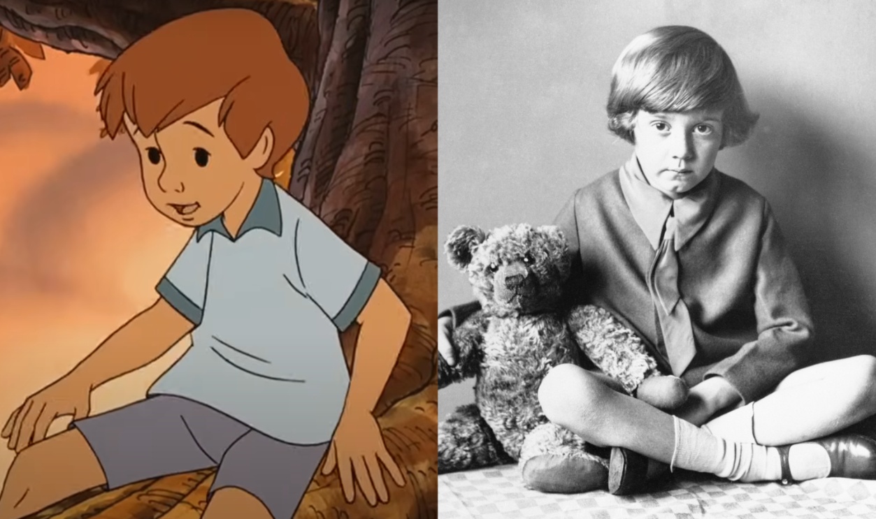 Character Christopher Robin and A.A. Milne's son, Christopher Robin