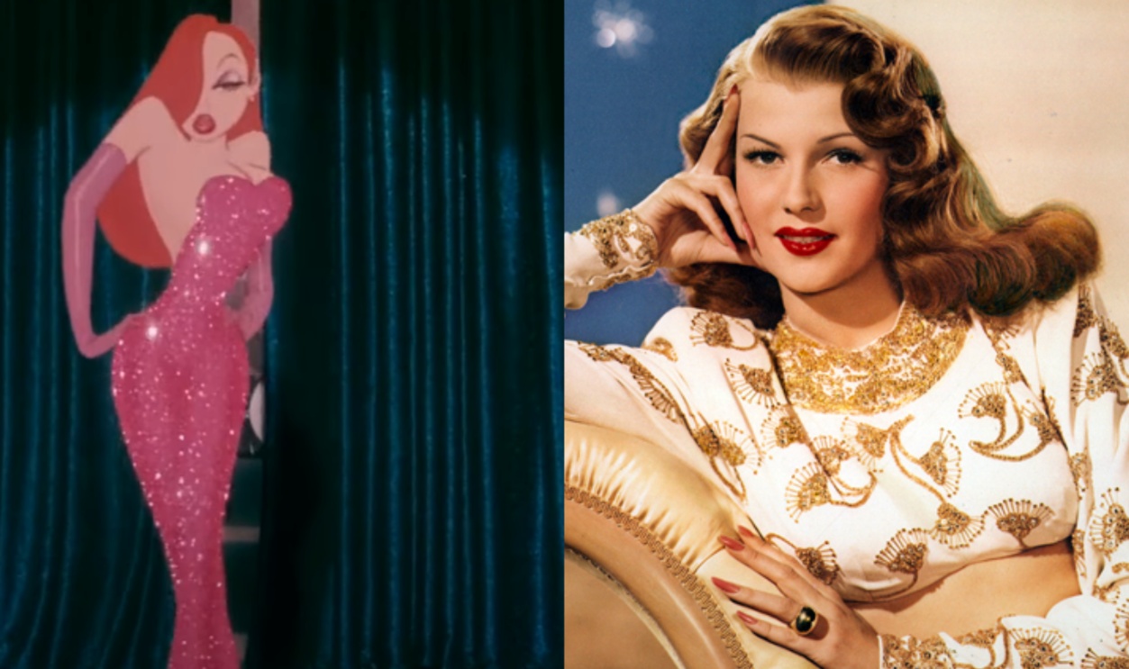 Jessica Rabbit and Rita Hayworth comparison