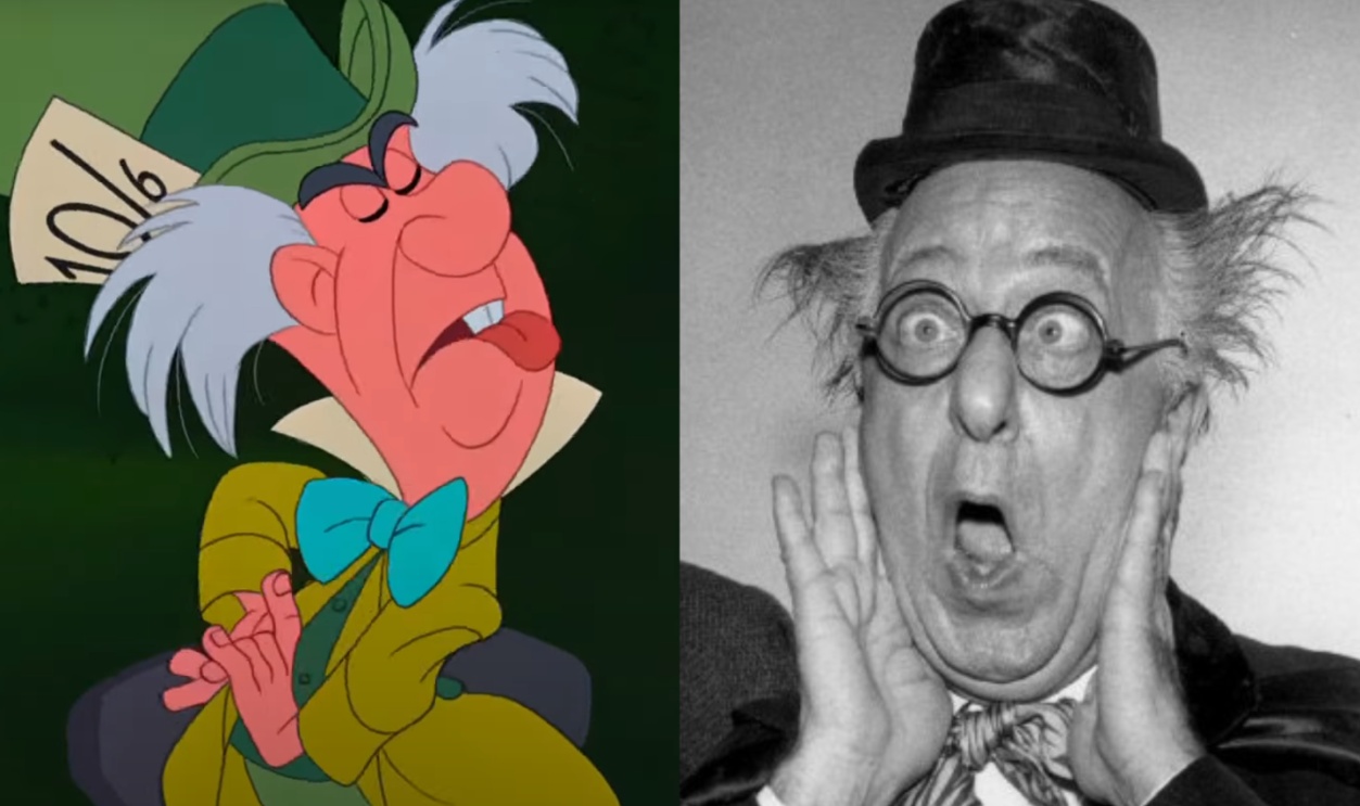 Mad Hatter in Alice in Wonderland and the actor Ed Wynn