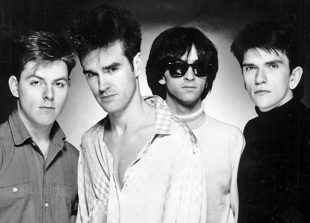 The Smiths in a promotional photograph for their debut album
