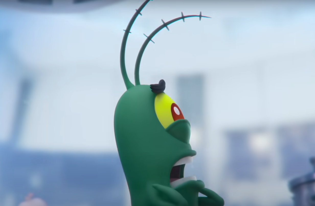 Screenshot of the animated movie Saving Bikini Bottom: The Sandy Cheeks Movie