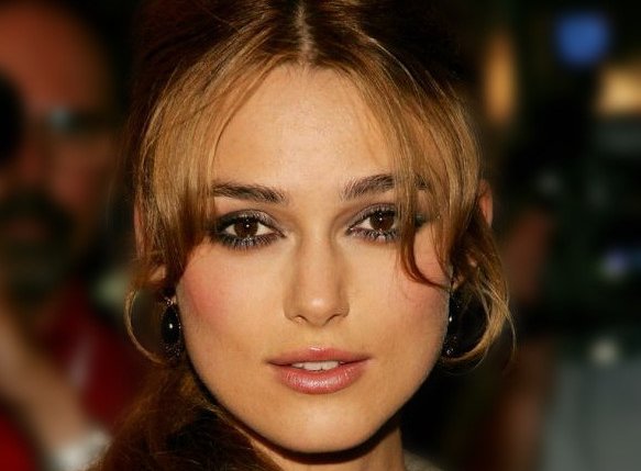 Keira Knightley looking at the camera