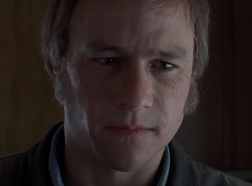 A visually captivating still taken from a pivotal moment in the film Brokeback Mountain (2005)