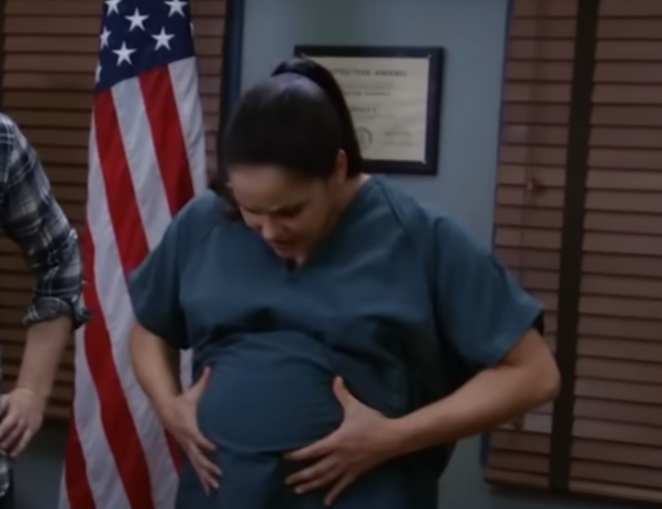 A visually captivating still taken from a pivotal moment in the television sitcom Brooklyn Nine-Nine (2013-2021)