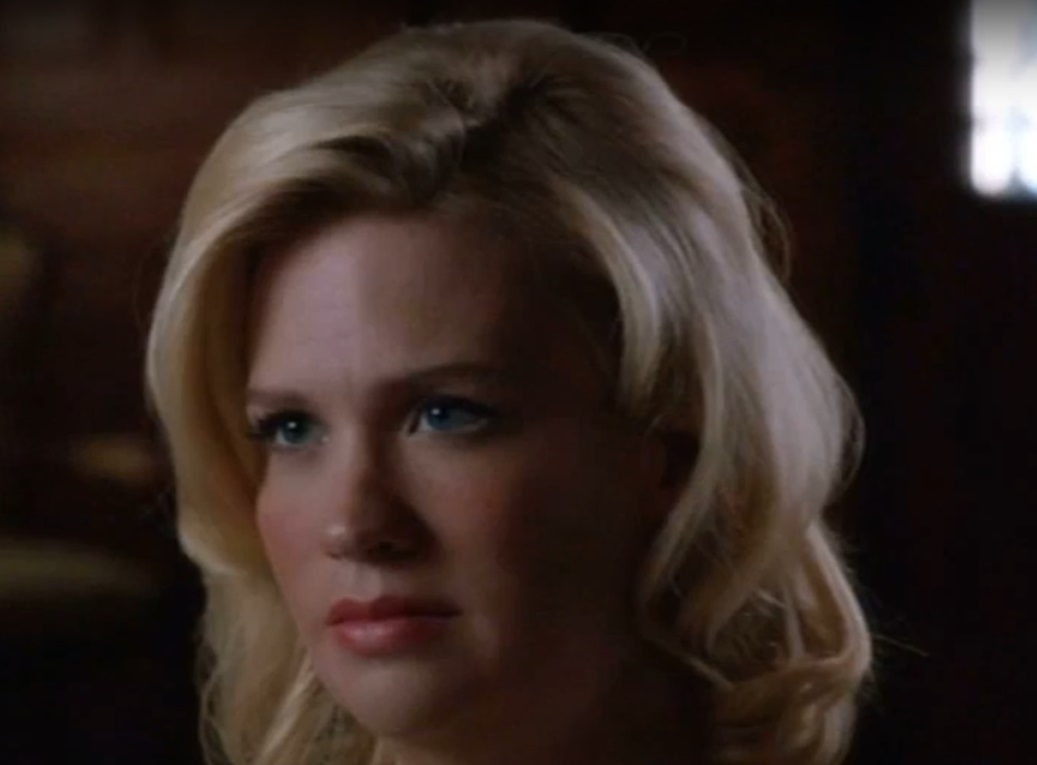 A visually captivating still taken from a pivotal moment in the television series Mad Men (2007-2015)