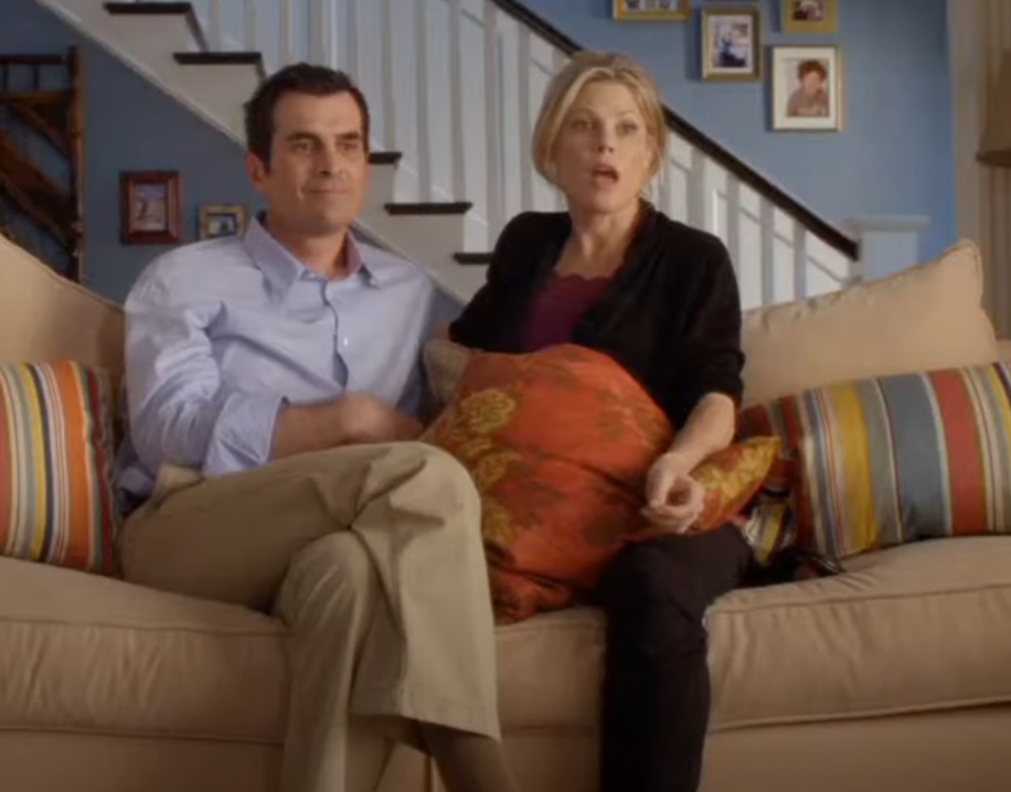 A visually captivating still taken from a pivotal moment in the television sitcom Modern Family (2009-2020)