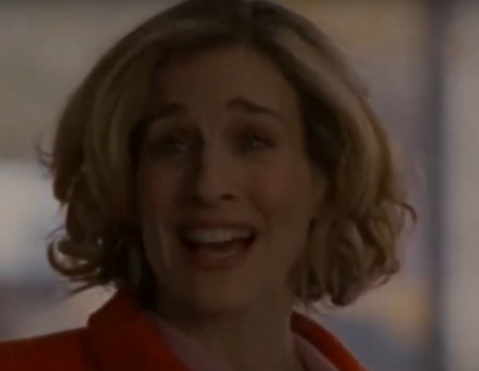 A visually captivating still taken from a pivotal moment in the television series Sex And The City (1998-2004)