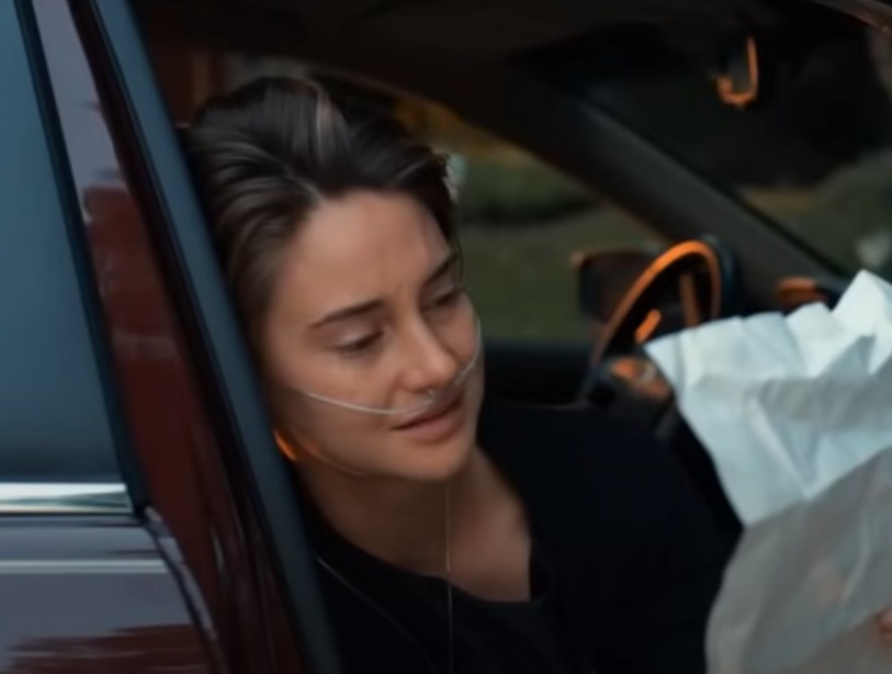 A visually captivating still taken from a pivotal moment in the film The Fault in Our Stars (2014)