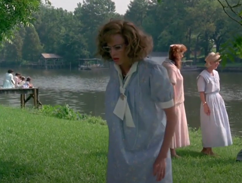 A visually captivating still taken from a pivotal moment in the film Steel Magnolias (1989)