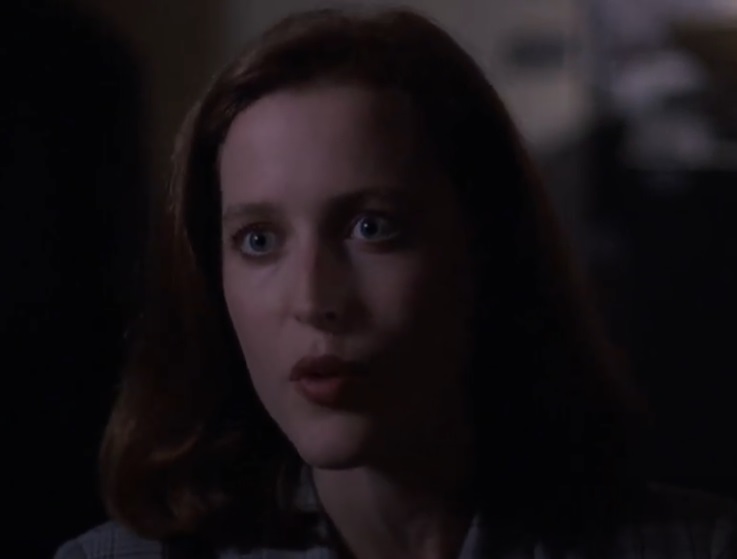 A visually captivating still taken from a pivotal moment in the television series The X-Files (1993-2018)