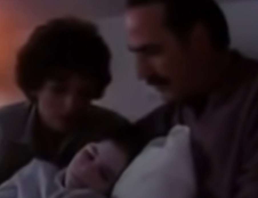 A visually captivating still taken from a pivotal moment in the film Alex: The Life of a Child (1986)