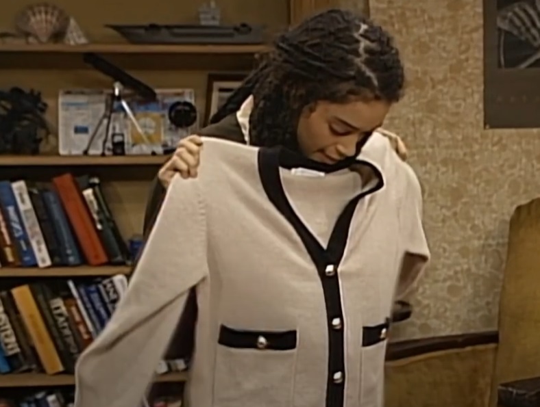 A visually captivating still taken from a pivotal moment in the television sitcom The Cosby Show (1984-1992)