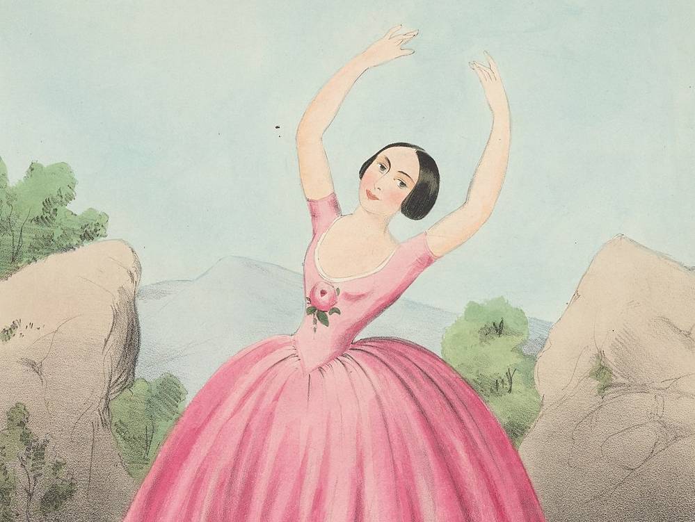 Drawing of dancer Clara Vestris Webster