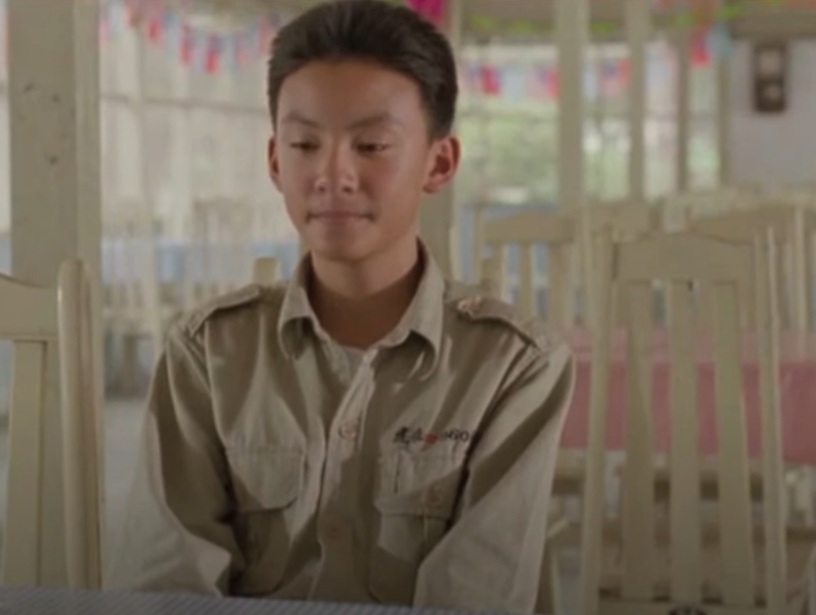 A visually captivating still taken from a pivotal moment in the film A Brighter Summer Day (1991)