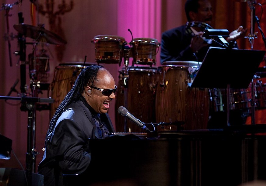 Stevie Wonder performs at the White House in Washington, D.C.