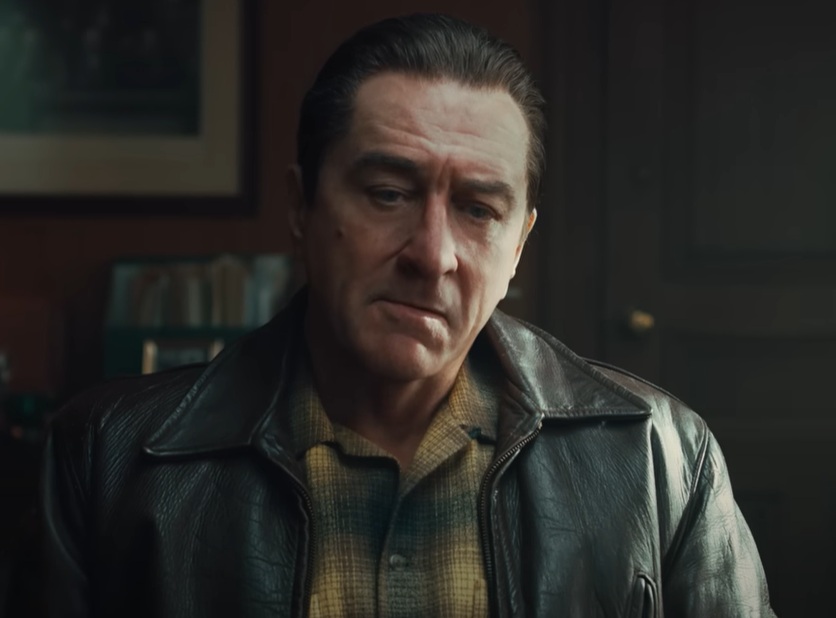 A visually captivating still taken from a pivotal moment in the film The Irishman (2019)