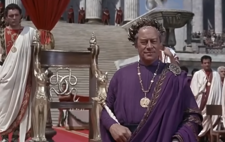 Screenshot from the movie Cleopatra (1963)