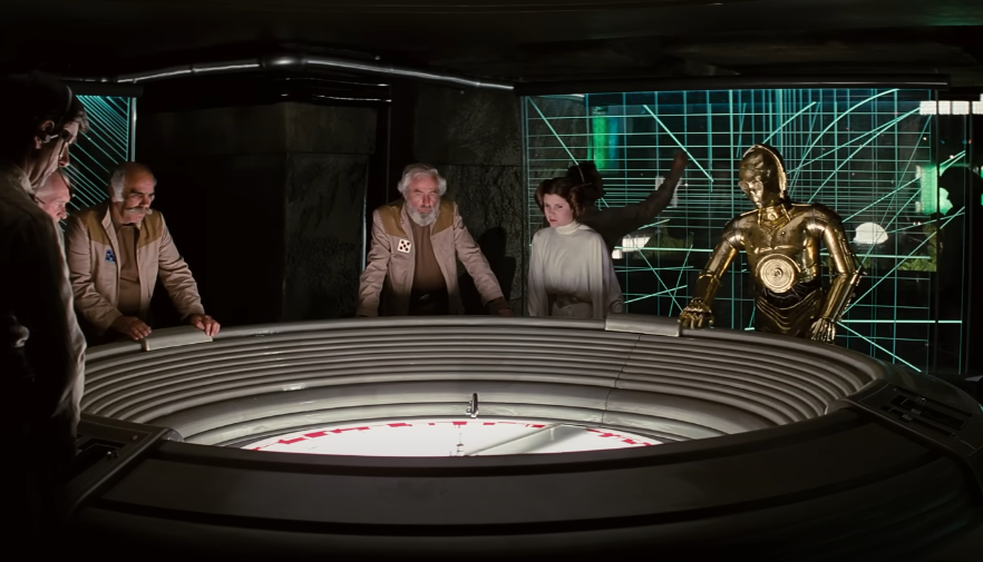 Screenshot from the movie Star Wars: Episode IV - A New Hope (1977)