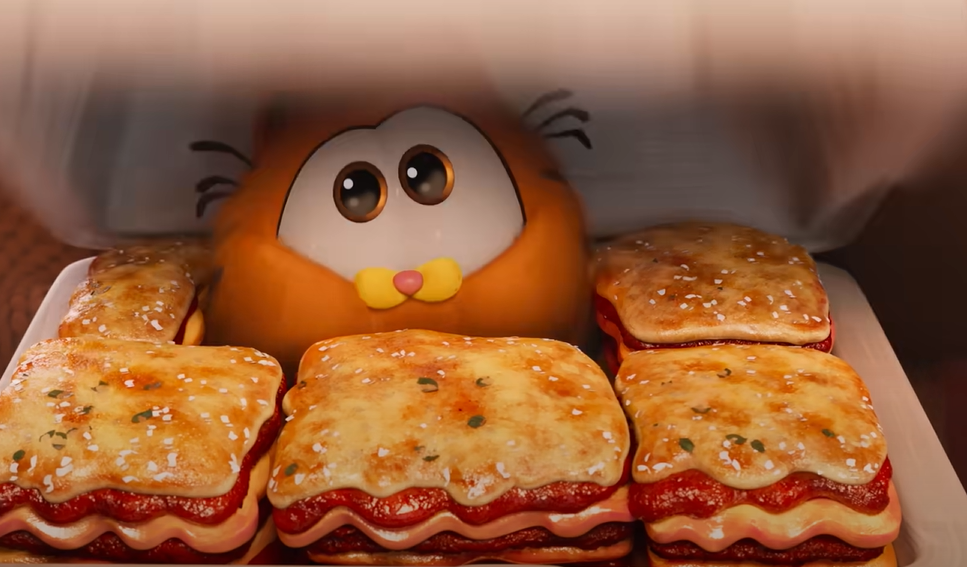 A screenshot of the movie The Garfield Movie