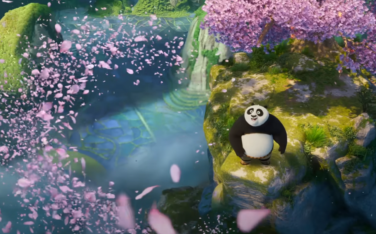 A screenshot of the movie Kung Fu Panda 4
