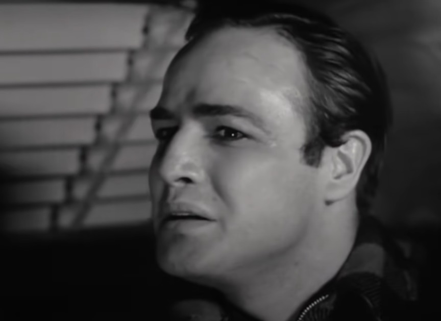 A visually captivating still taken from a pivotal moment in the film On the Waterfront (1954)